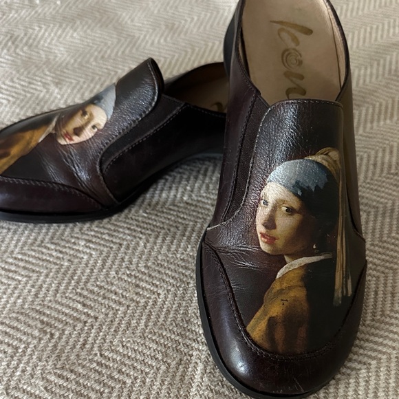ICON “Girl With A Pearl Earring” by Vermeer. Leather shoes made in Italy. - Picture 2 of 11
